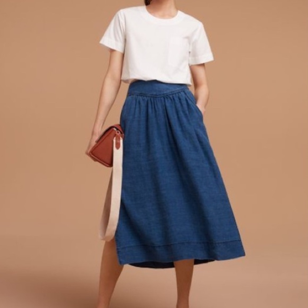 Wilfred Gabrielle Chambray Skirt